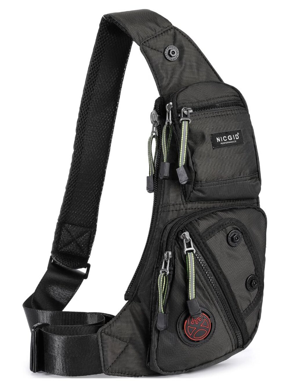 NICGID Water-Resistant Nylon Sling Crossbody Backpack Daypack for Men Women
